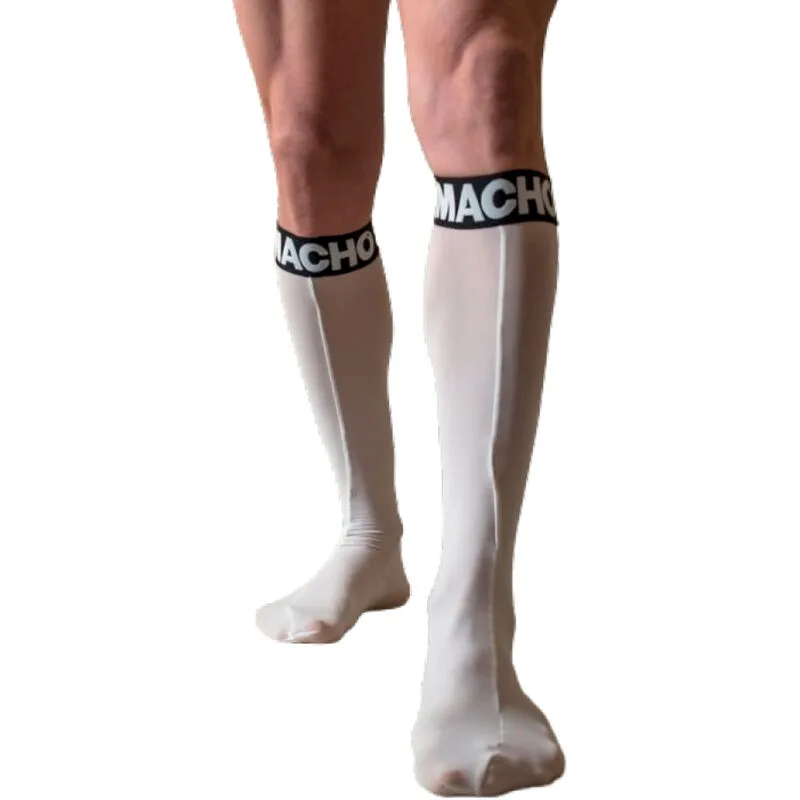 Macho - chaussettes fines taille unique blanche