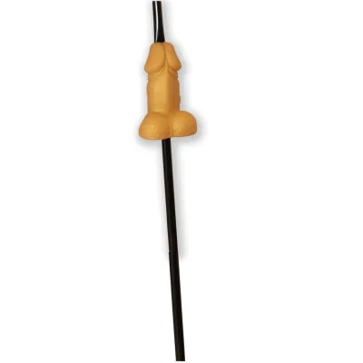 Golden penis shaped straw