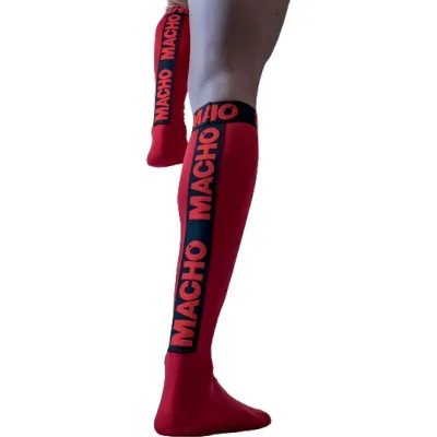 Macho - thin socks one size red