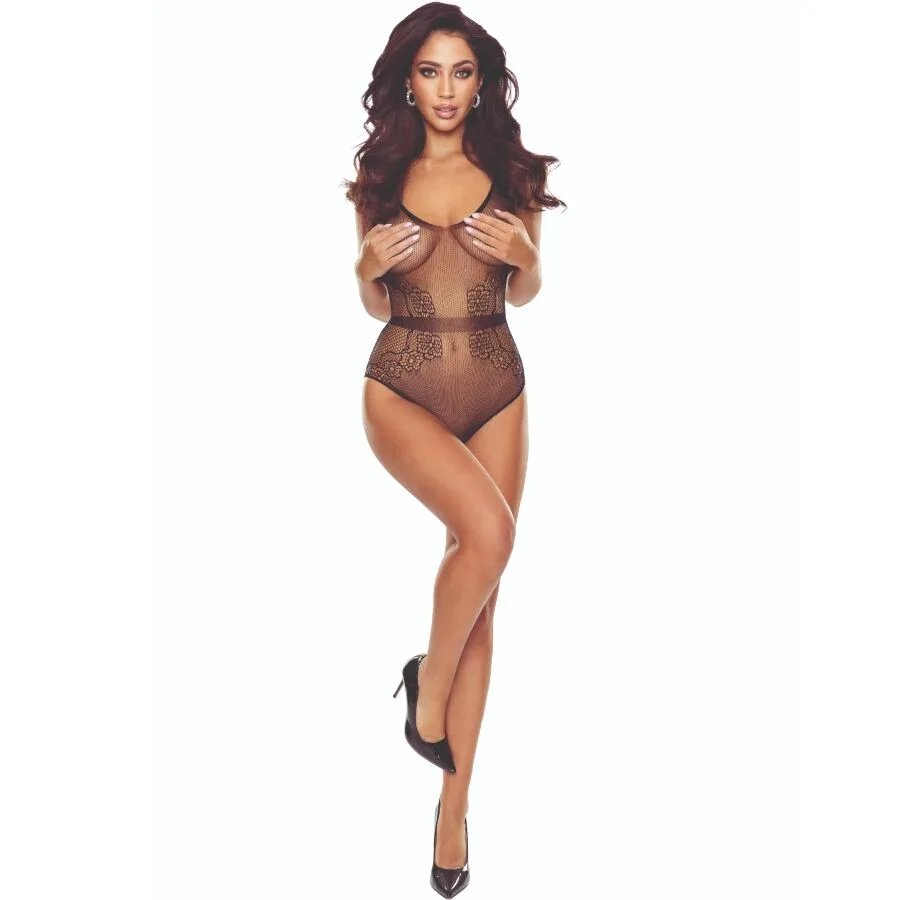 Passion - BS115 bodystocking noir grille