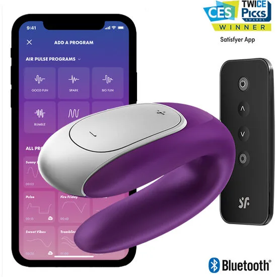 Satisfyer - double fun partner vibrator lila