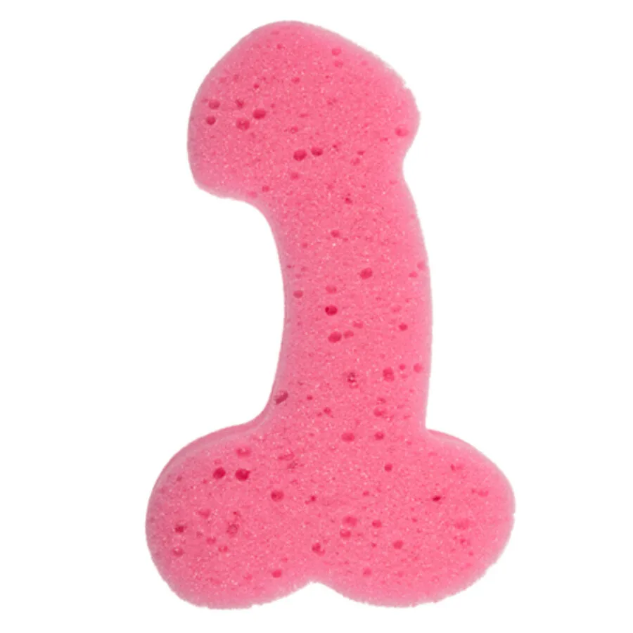 Éponge à pénis de couleur rose