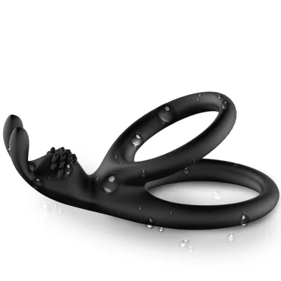 Armony - bague double lapin tensy noir