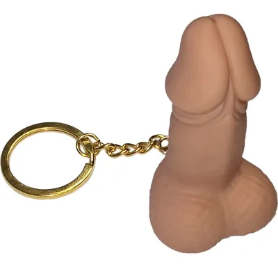 Penis shaped keychain flesh