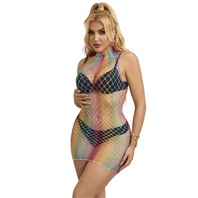 Subblime - 952433 robe résille sans manches col montant arc-en-ciel taille unique