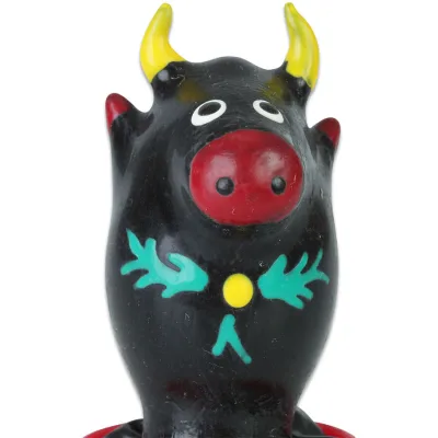 Handbemalte neuheitskondome bull schwarz modell 1