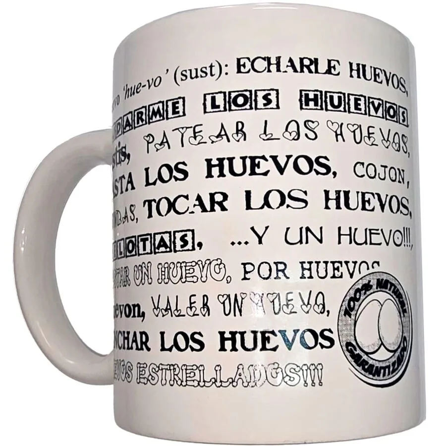 Mug blanc avec boules synonymes 370 ml