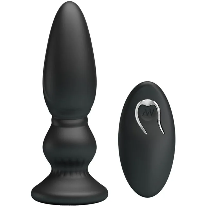 Puissant vibrateur télécommande plug anal noir