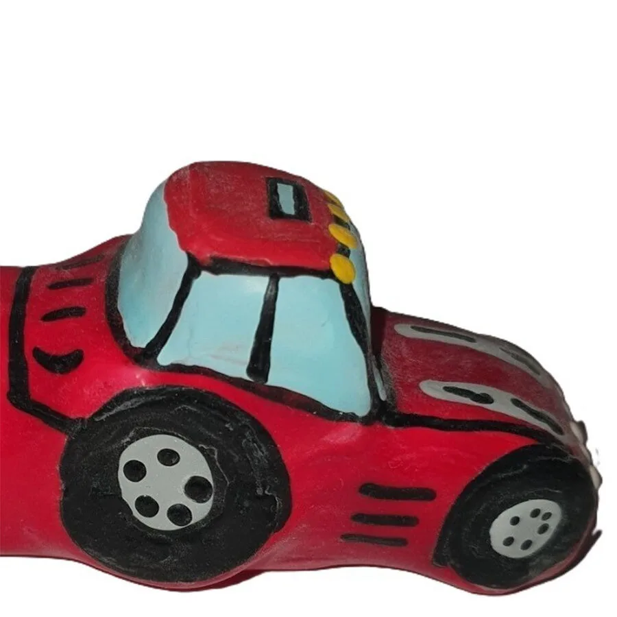 Préservatifs fantaisie peints à la main tracteur rouge XL
