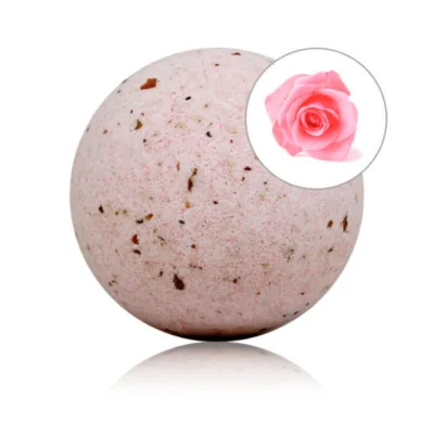 Bomba de baño con aroma rosas y pétalos de rosa