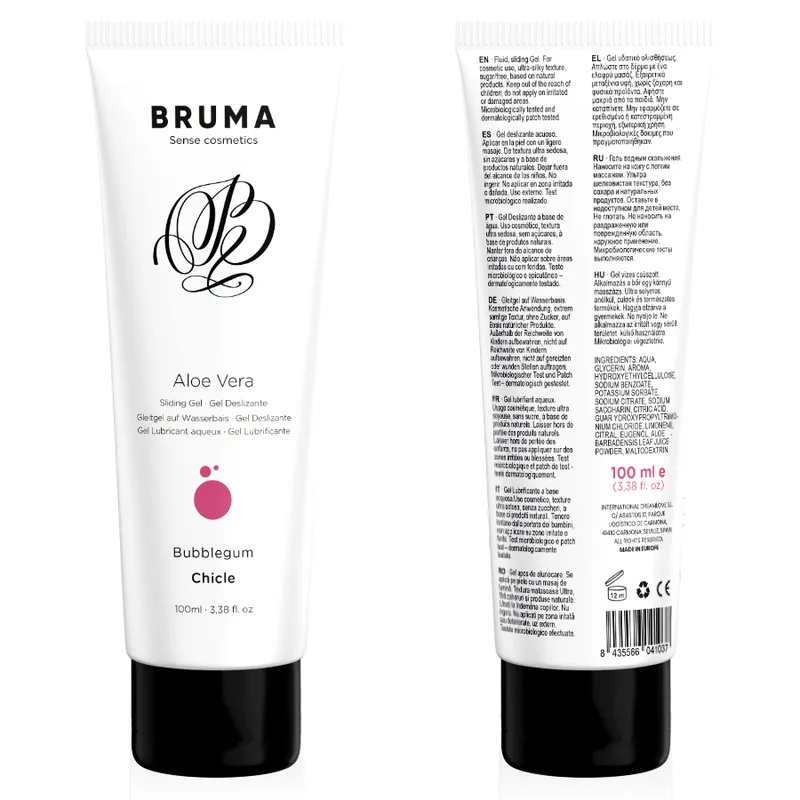 Gel glissant aloe vera saveur bubblegum 100 ml
