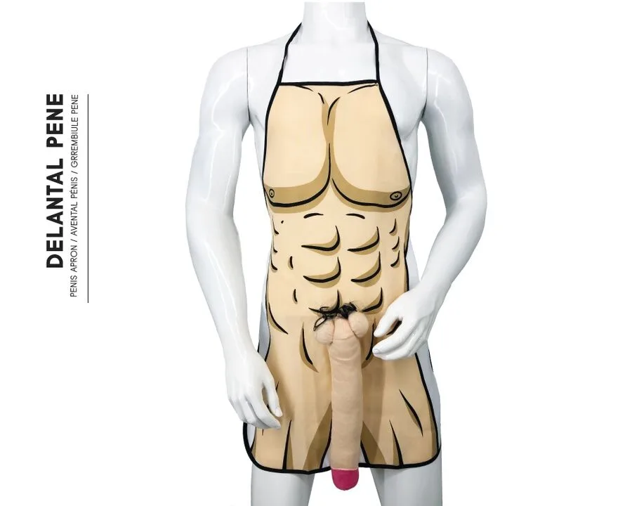 Tablier pénis 3D musculaire et audacieux