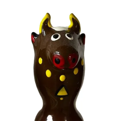 Preservativo decorativo pintado a mano toro negro modelo 2