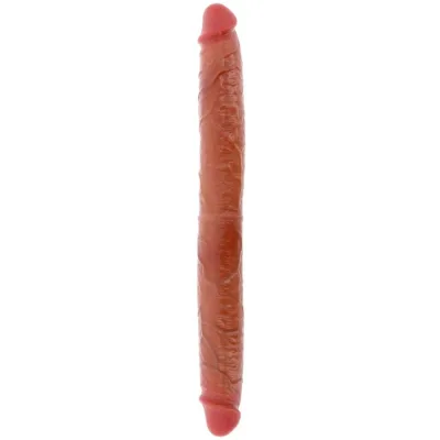 Doppelendes silikon-dildo karamell 46 cm