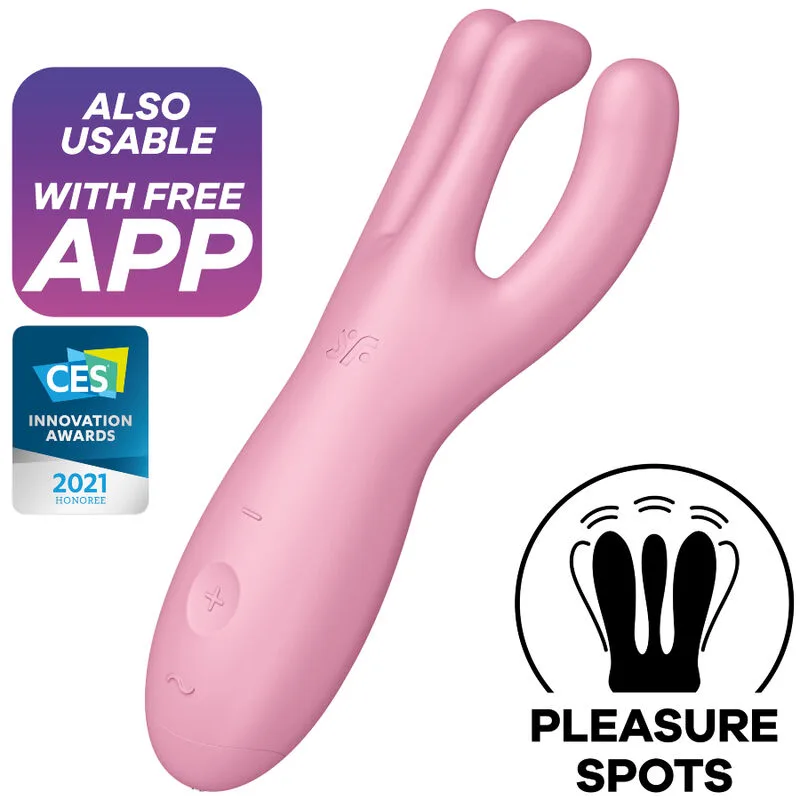 Satisfyer - application vibrateur threesome 4 rose
