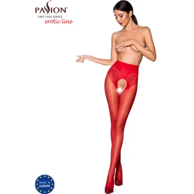 Passion - tiopen 006 red tights 1/2 30 den