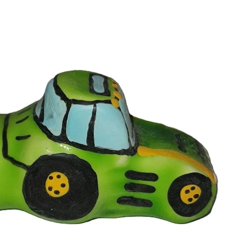 Préservatifs fantaisie peints à la main vert tracteur XL