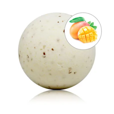 Bomba de baño con aroma mango y pétalos de rosa