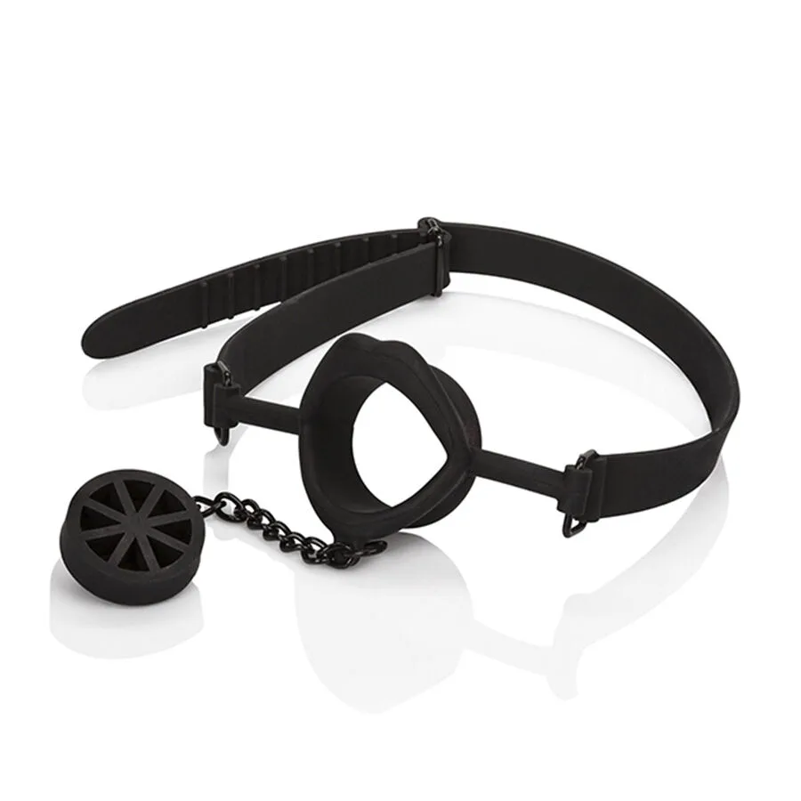Scandal bâillon avec plug en silicone noir