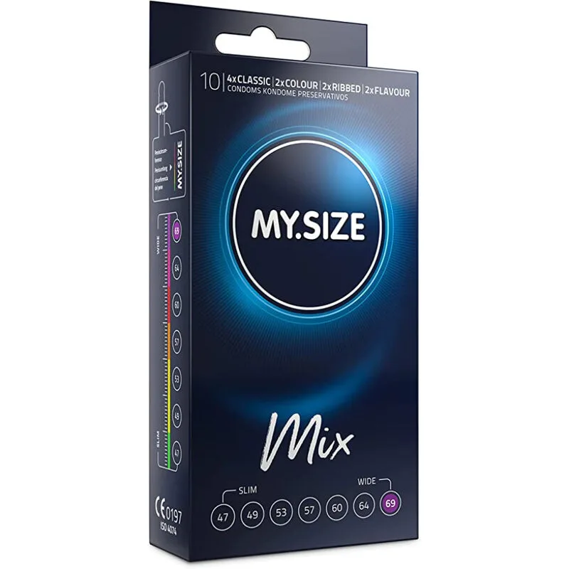 My size - mix préservatifs 69 mm 10 unités