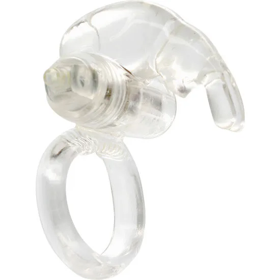 Anneau vibrateur en silicone transparent