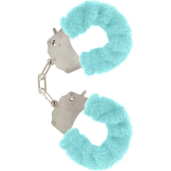 Manchettes furry fun bondage bleu