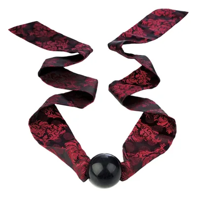 Scandal ball gag with BLACK/RED bow