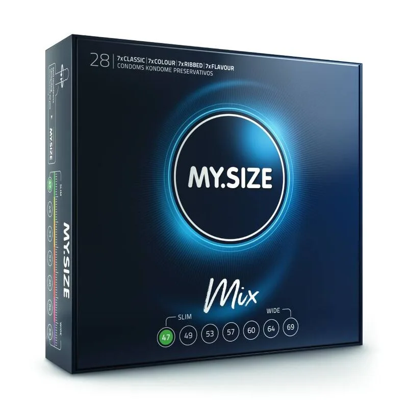 My size - mix préservatifs 47 mm 28 unités