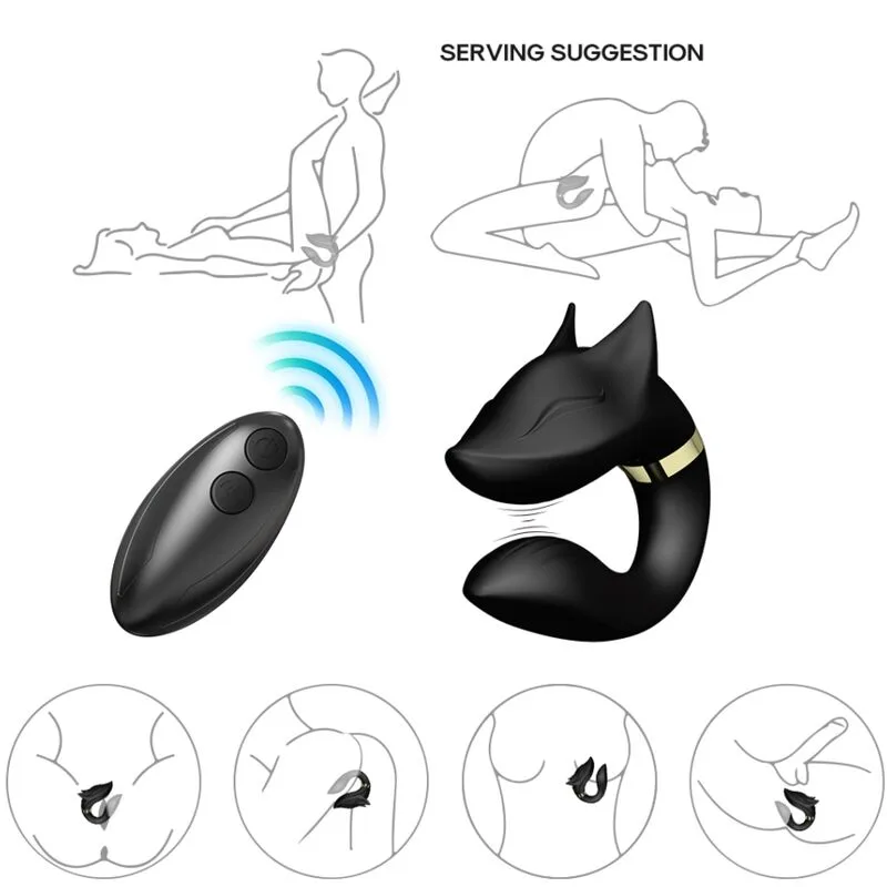 Armony - vibrateur fox pour couples télécommande noir