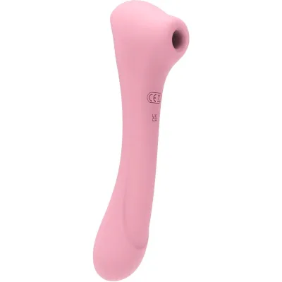 Daisy massager mit saug- und vibrator pink