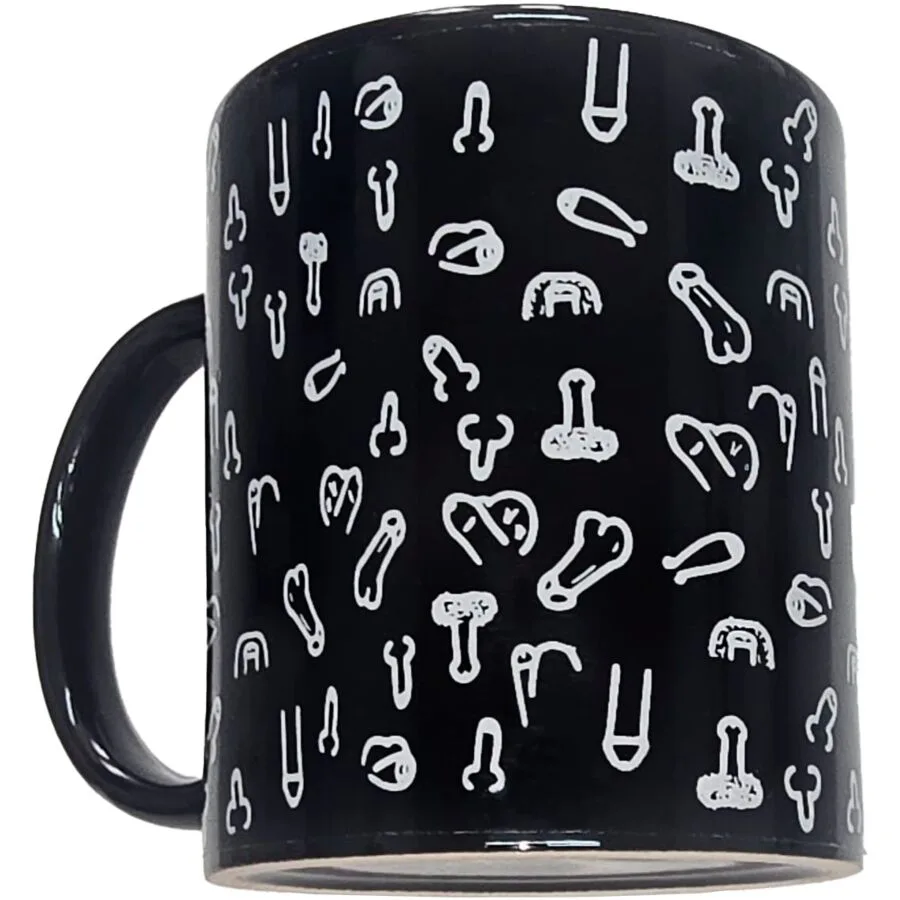 Tasse à pénis noir 370 ml