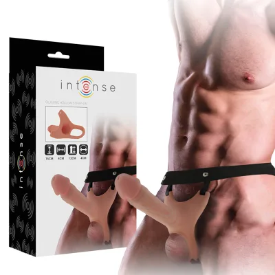 Intense - hohlgeschirr mit silikon-dildo 16 x 3,5 cm