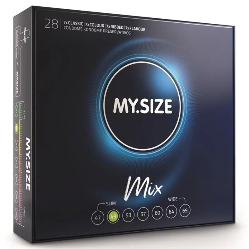 My size - mix préservatifs 49 mm 28 unités