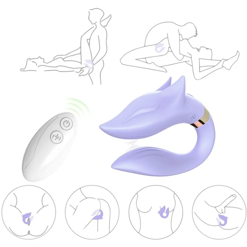 Armony - vibrateur fox pour couples télécommande violet