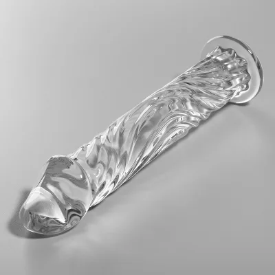 Modell 12 dildo borosilikatglas klar 17 cm -o- 3.5 cm