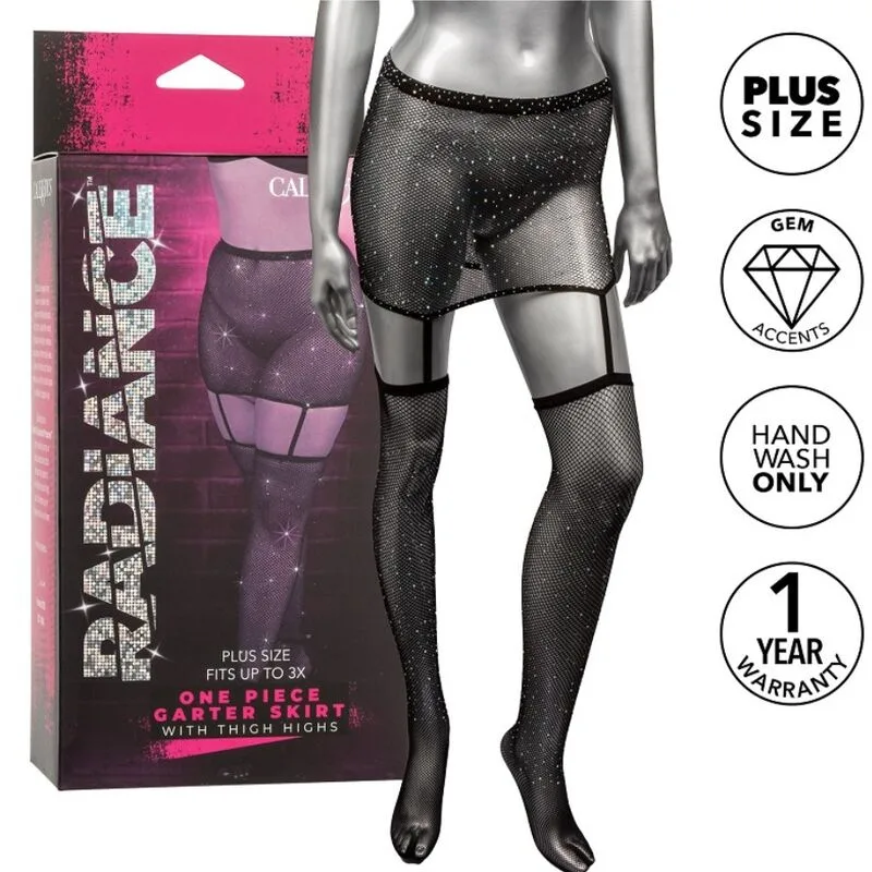 Radiance jupe jarretières cuisses grande taille