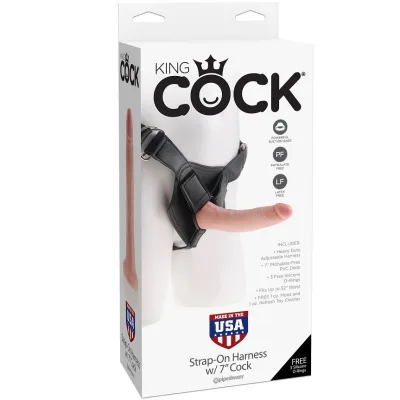 Harnas met realistische penis 17.8 cm
