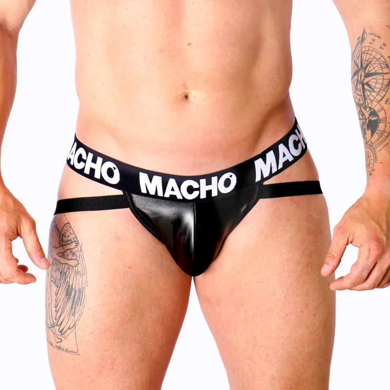 Macho - MX25NC jock cuir noir XL