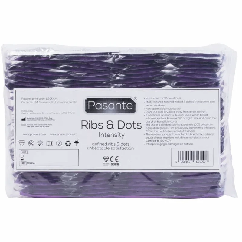 Préservatifs intensité ribs & dots 144 unités