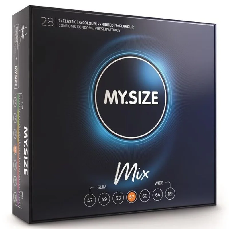 My size - mix préservatifs 57 mm 28 unités