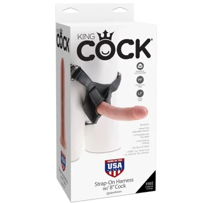 Imbracatura per cazzo king con pene naturale realistico 20,3 cm