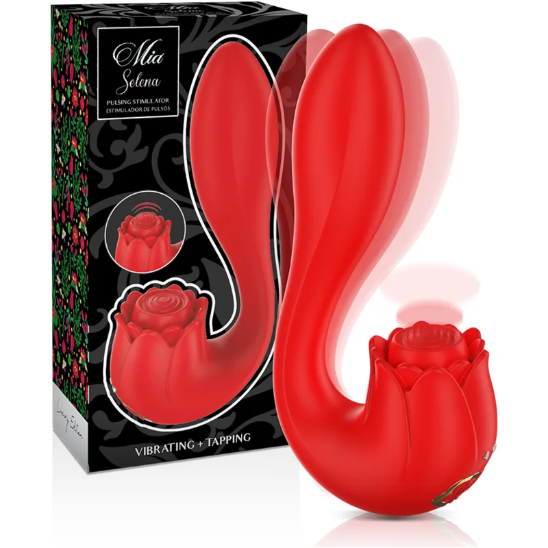 Selena stimulateur vibrant + tapping rouge