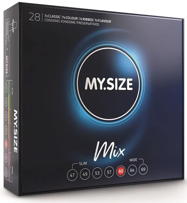 My size - mix préservatifs 60 mm 28 unités