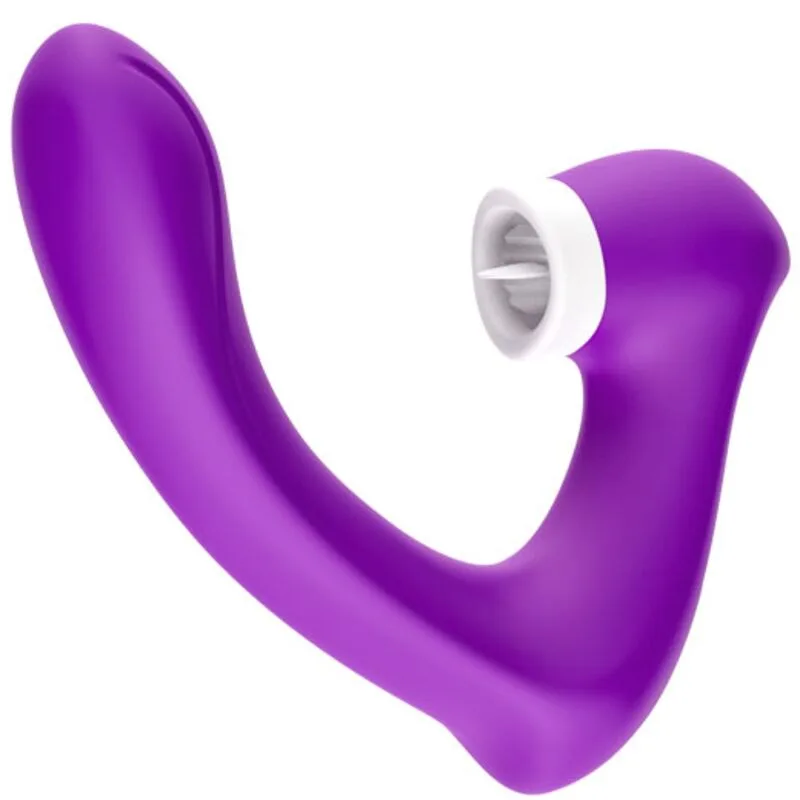 Armony - secretkiss licking vibrant clito & vibrateur courbe violet