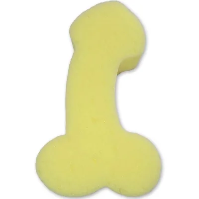 Gelber schwamm in penisform