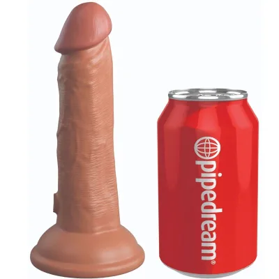Elite realistischer dildo mit vibration und silikon 15.2 cm karamell