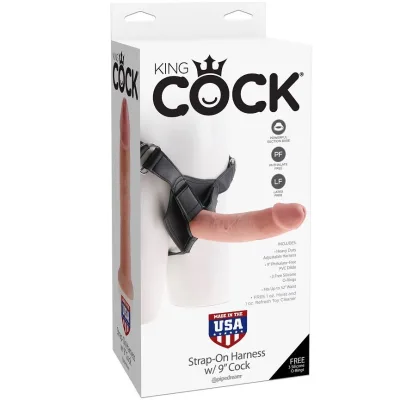 Harnas met realistische natuurlijke penis 22,9 cm