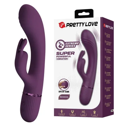 Pretty love - rocco vibrateur lapin rechargeable 10 fonctions violet