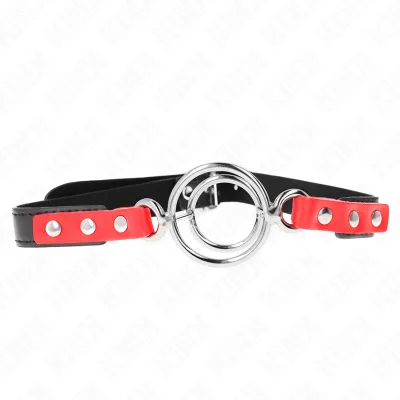 Kink - gag with multiple o-rings 4 / 4.8 cm red 38 x 56 cm