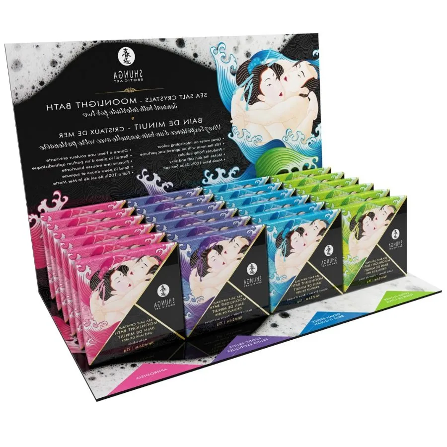 Shunga - présentoir bain damour + 24 unités